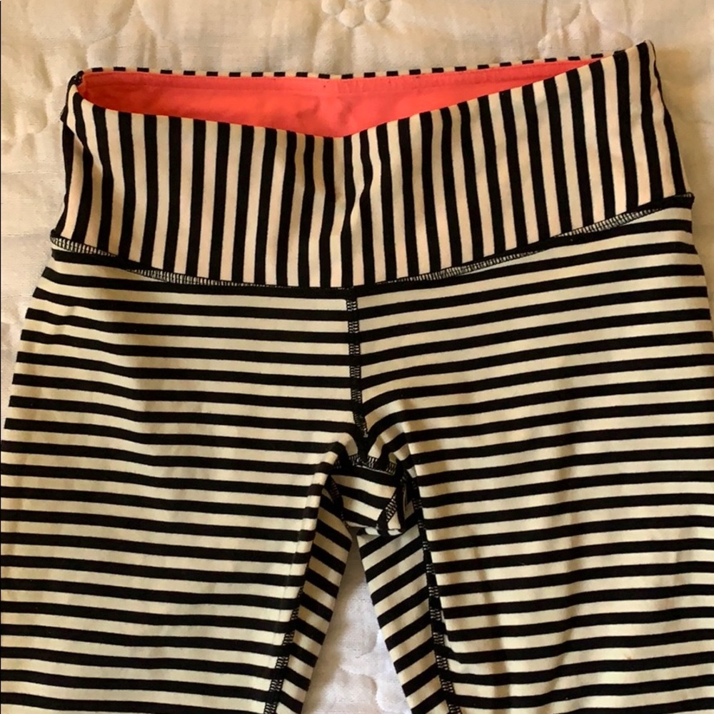 Lululemon striped wunder under pants size 6